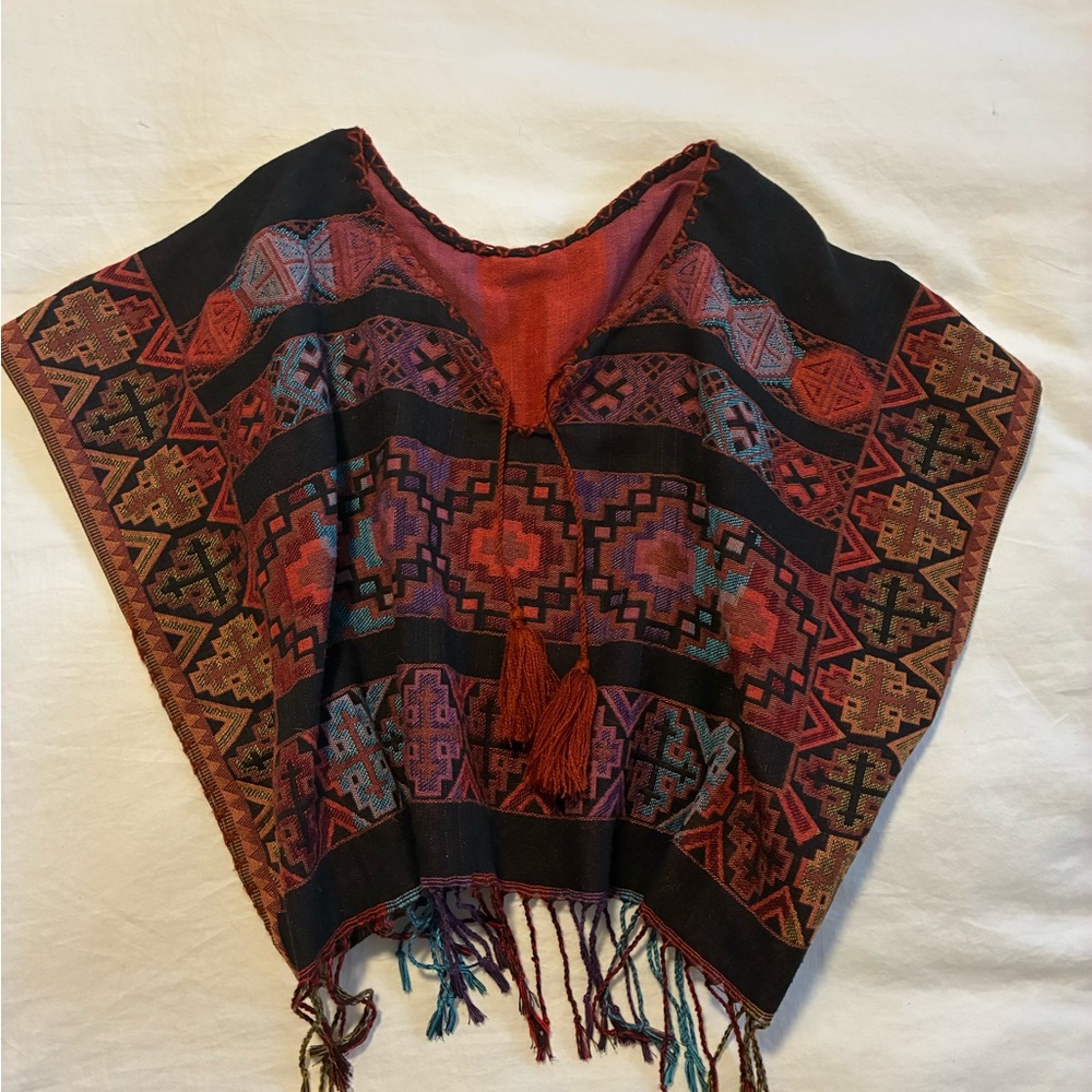 Mexican Boho Multicolor Patterned Women's Top